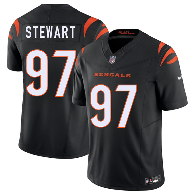 Men's Cincinnati Bengals 97 Shemar Stewart Black 2025 Draft F.U.S.E. Vapor Untouchable Limited Football Stitched Jersey