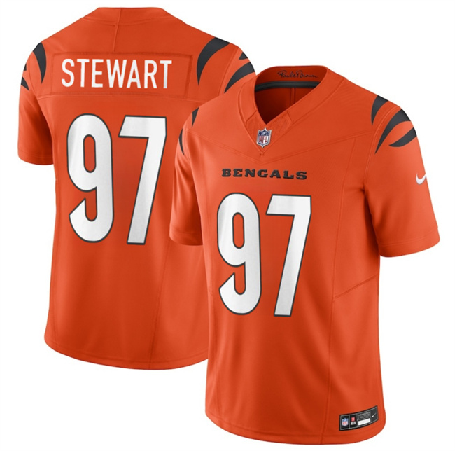 Men's Cincinnati Bengals 97 Shemar Stewart Orange 2025 Draft F.U.S.E. Vapor Untouchable Limited Football Stitched Jersey
