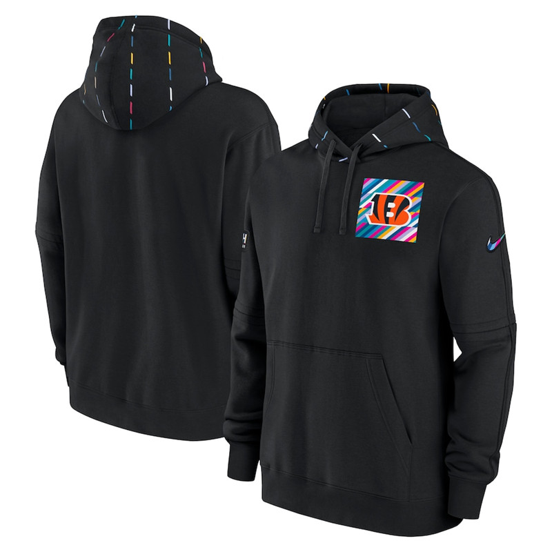 Men's Cincinnati Bengals Nike Black 2023 NFL Crucial Catch Club Pullover Hoodie