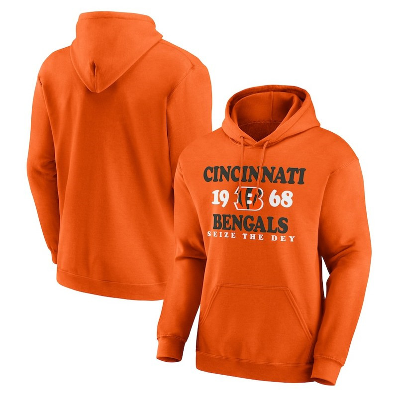 Men's Cincinnati Bengals Orange Fierce Competitor Pullover Hoodie