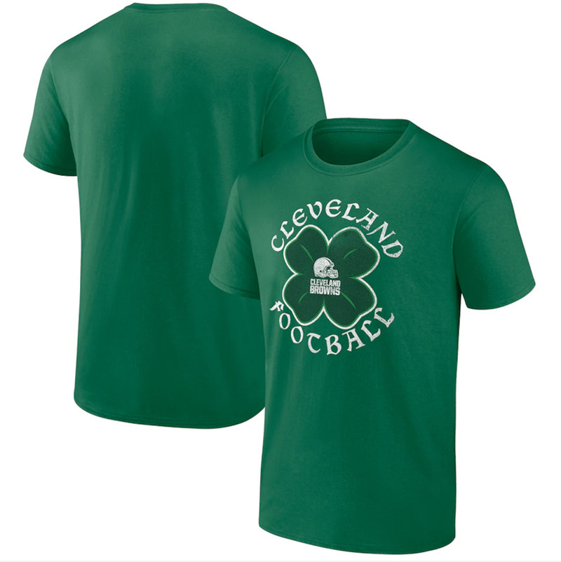 Men's Cleveland Browns Fanatics Branded Kelly Green Celtic Clover T Shirt