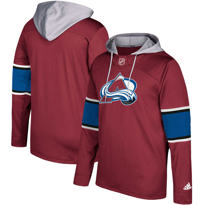 Men's Colorado Avalanche  Maroon Silver Jersey Pullover Hoodie