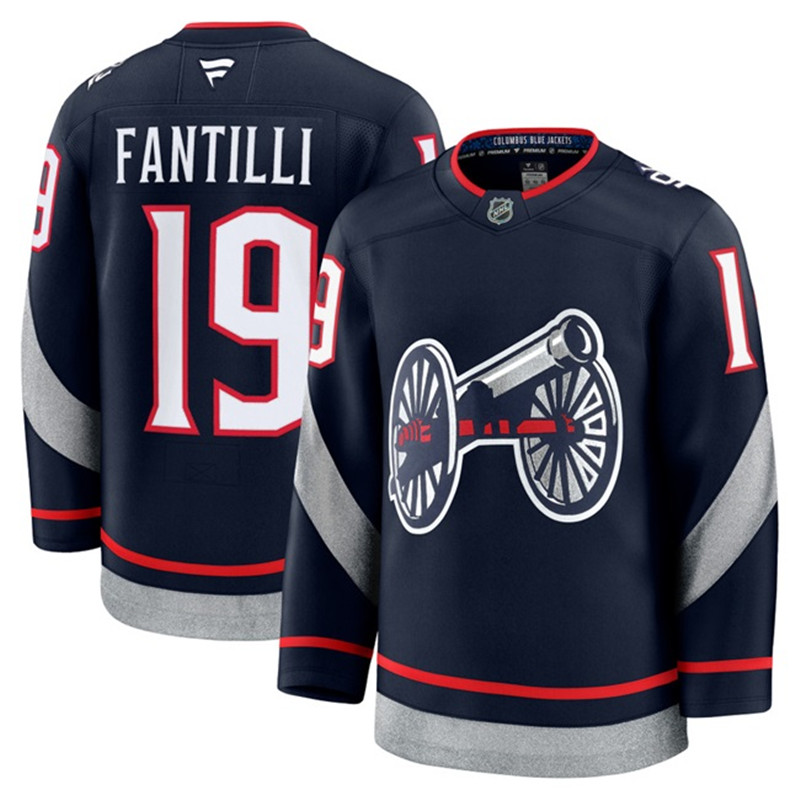 Men's Columbus Blue Jackets Active Player Custom Navy 2024 25 Stitched Hockey Jersey