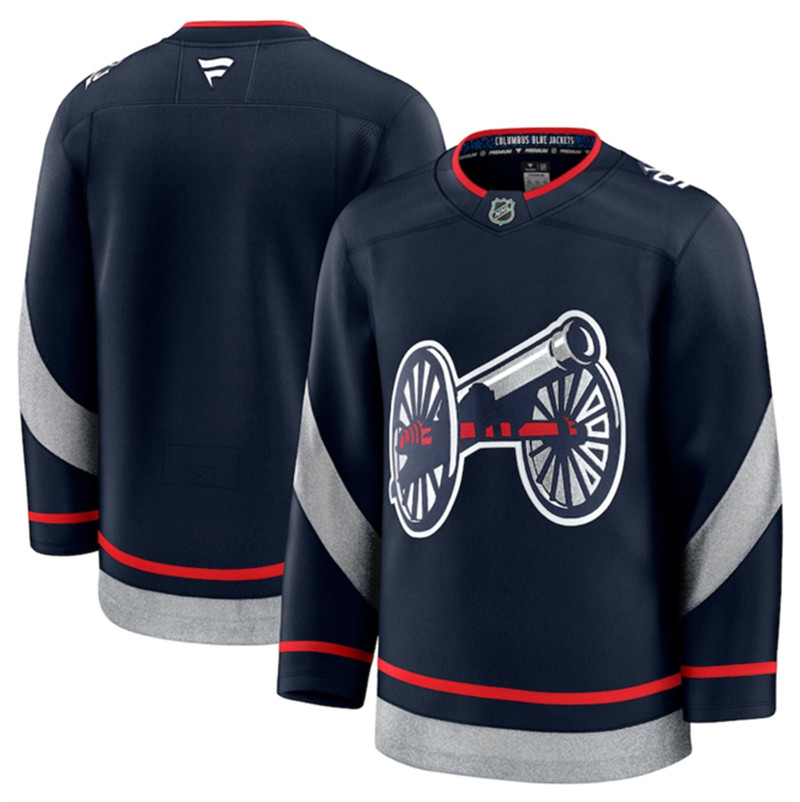 Men's Columbus Blue Jackets Blank Navy 2024 25 Stitched Hockey Jersey
