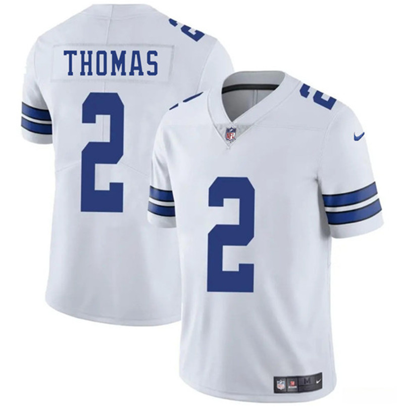Men's Dallas Cowboys 2 Juanyeh Thomas White 2025 Vapor Untouchable Limited Football Stitched Jersey