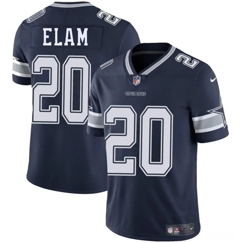 Men's Dallas Cowboys 20 Kaiir Elam Navy 2025 Vapor Untouchable Limited Football Stitched Jersey