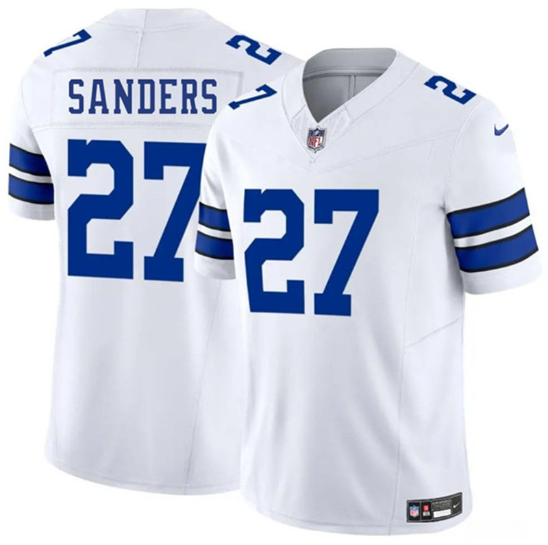 Men's Dallas Cowboys 27 Miles Sanders White 2025 F.U.S.E. Vapor Untouchable Limited Football Stitched Jersey