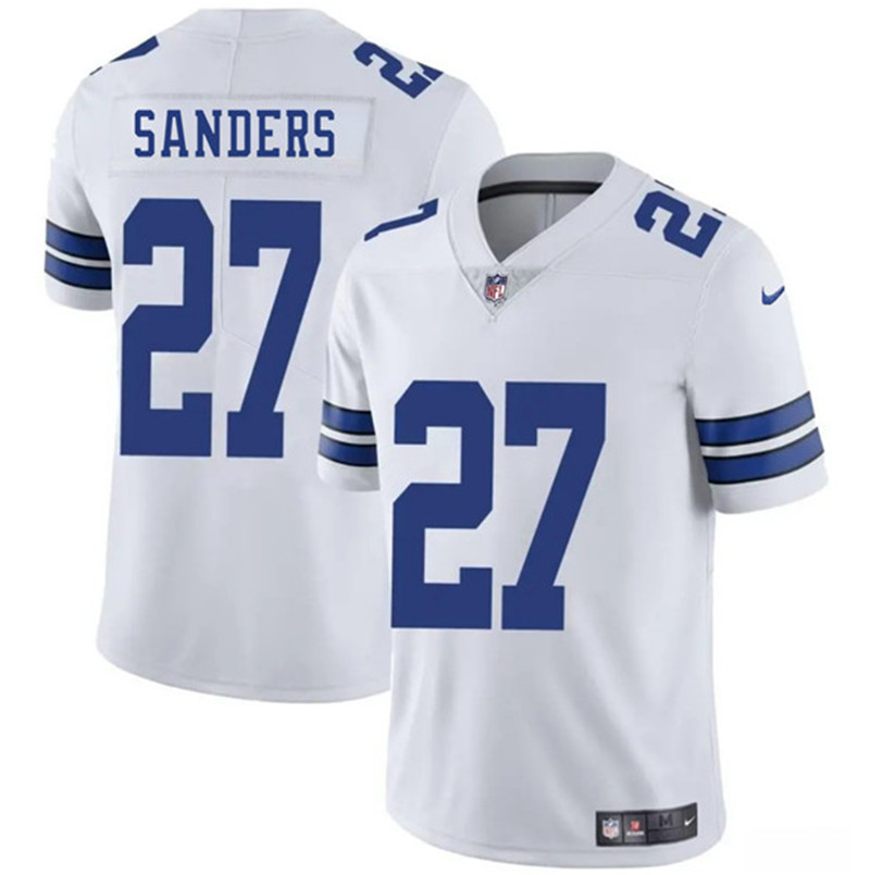 Men's Dallas Cowboys 27 Miles Sanders White 2025 Vapor Untouchable Limited Football Stitched Jersey