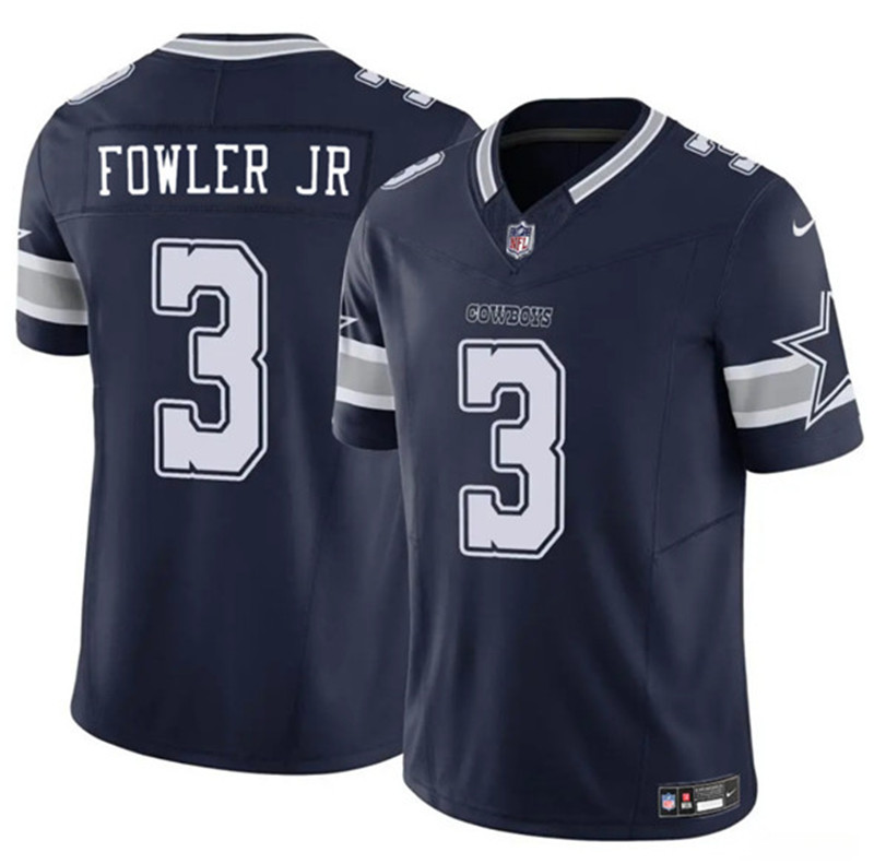 Men's Dallas Cowboys 3 Dante Fowler Jr. Navy 2025 F.U.S.E. Vapor Untouchable Limited Football Stitched Jersey