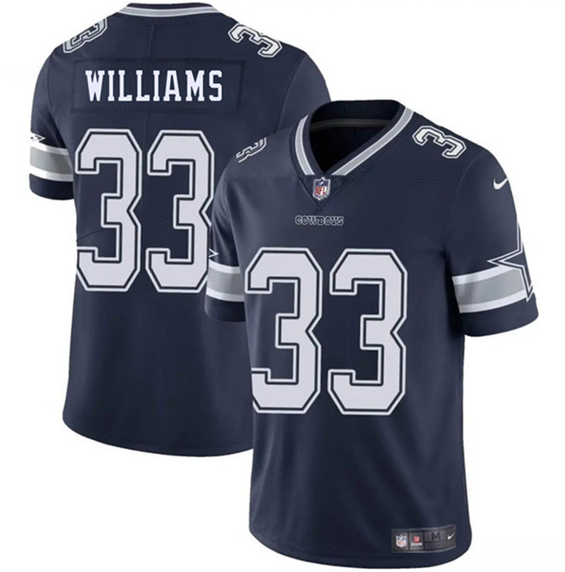 Men's Dallas Cowboys 33 Javonte Williams Navy 2025 Vapor Untouchable Limited Football Stitched Jersey