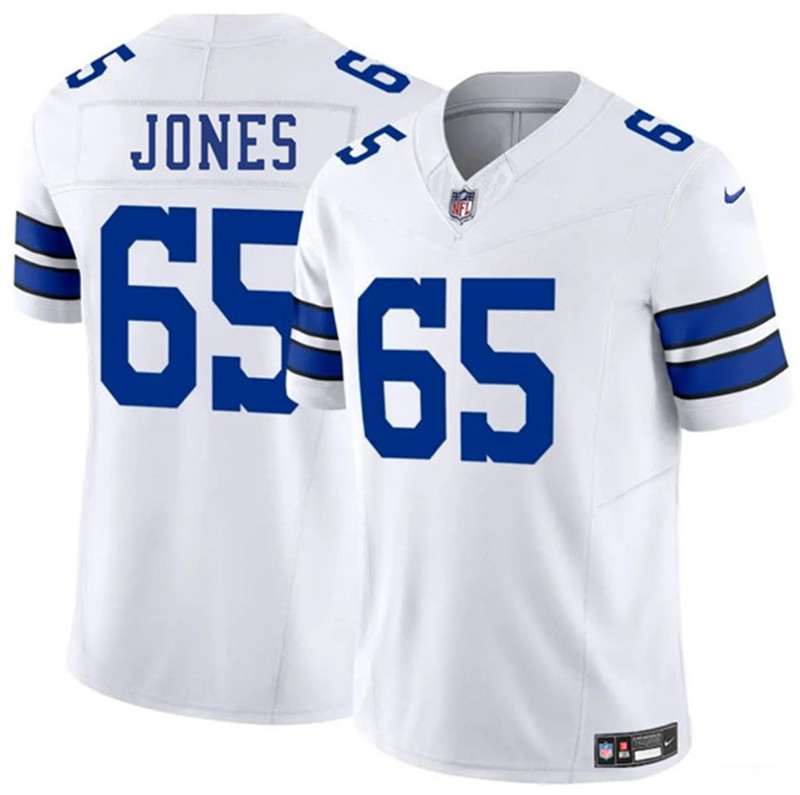 Men's Dallas Cowboys 65 Robert Jones White 2025 F.U.S.E. Vapor Untouchable Limited Football Stitched Jersey
