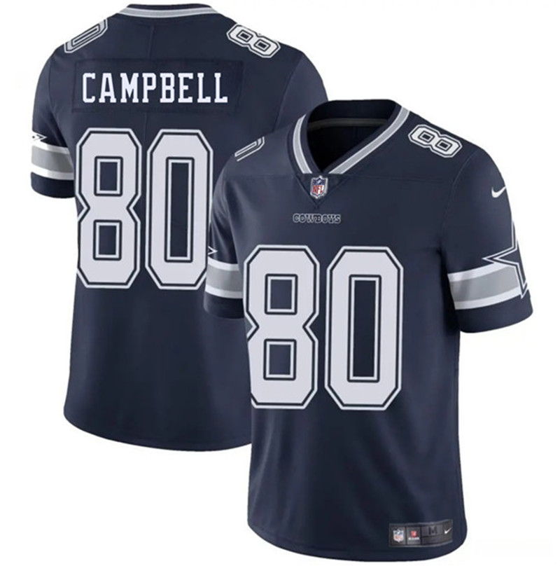 Men's Dallas Cowboys 80 Parris Campbell Navy 2025 Vapor Untouchable Limited Football Stitched Jersey