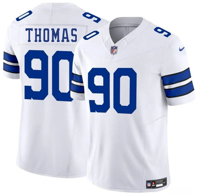 Men's Dallas Cowboys 90 Solomon Thomas White 2025 F.U.S.E. Vapor Untouchable Limited Football Stitched Jersey