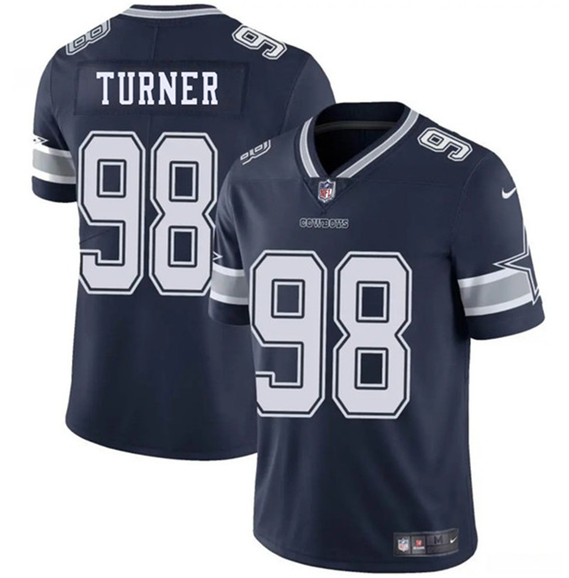 Men's Dallas Cowboys 98 Payton Turner Navy 2025 Vapor Untouchable Limited Football Stitched Jersey
