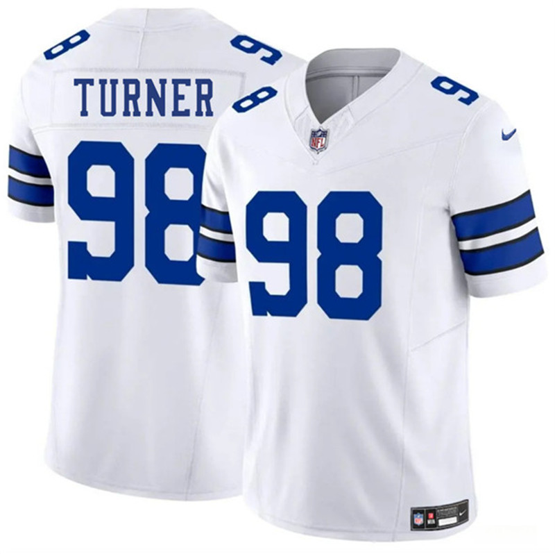 Men's Dallas Cowboys 98 Payton Turner White 2025 F.U.S.E. Vapor Untouchable Limited Football Stitched Jersey
