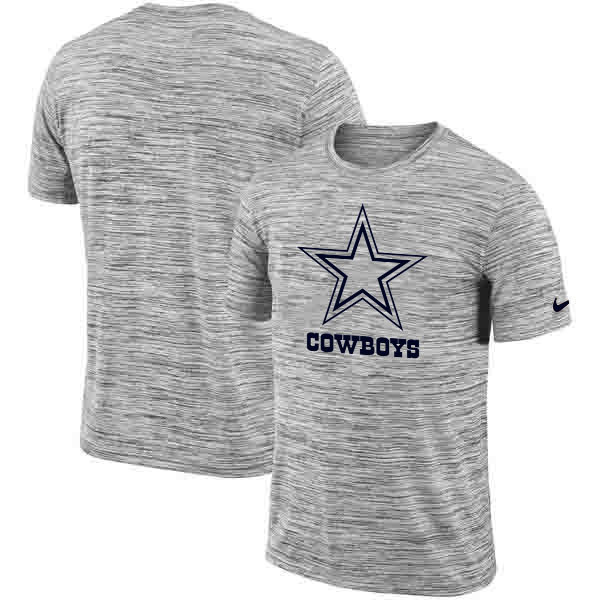 Men's Dallas Cowboys  Heathered Black Sideline Legend Velocity Travel Performance T Shirt