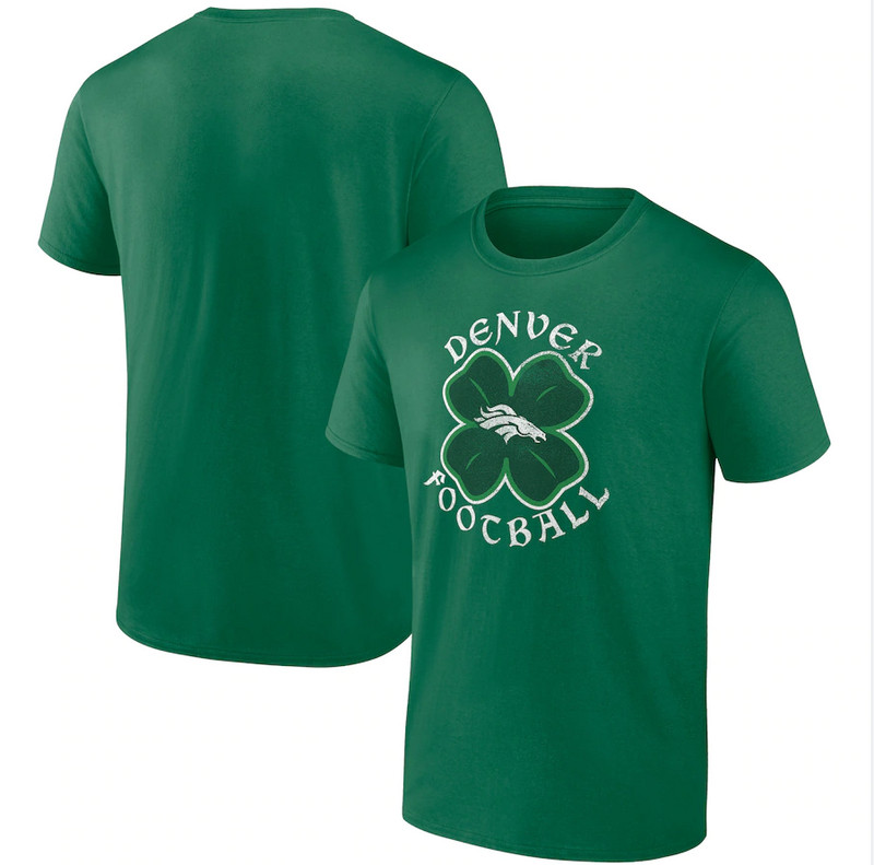 Men's Denver Broncos Fanatics Branded Kelly Green St. Patrick's Day Celtic T Shirt