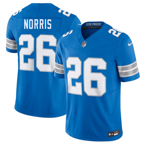 Men's Detroit Lions 26 Morice Norris Blue 2025 F.U.S.E. Vapor Limited Football Stitched Jersey