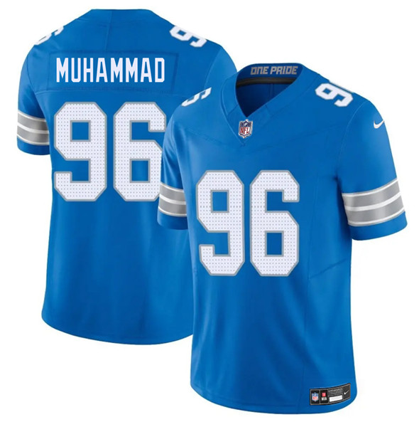 Men's Detroit Lions 96 Al Quadin Muhammad Blue 2025 F.U.S.E. Vapor Limited Football Stitched Jersey