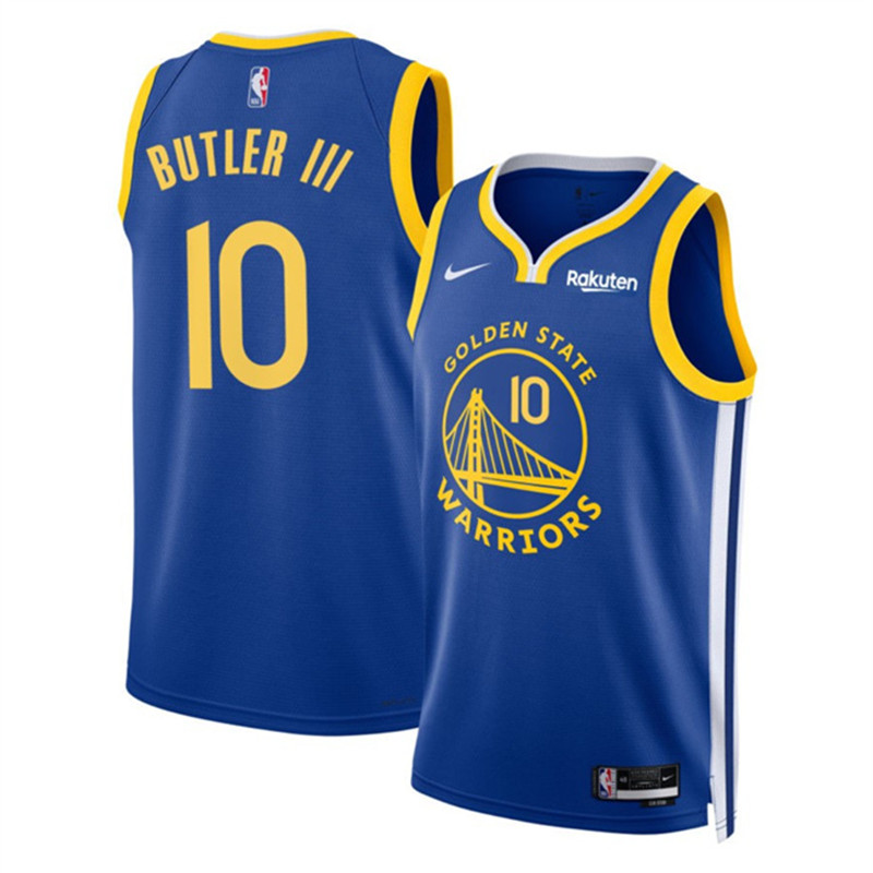 Men's Golden State Warriors 10 Jimmy Bulter III Blue 2025 Icon Edition Stitched Basketball Jersey