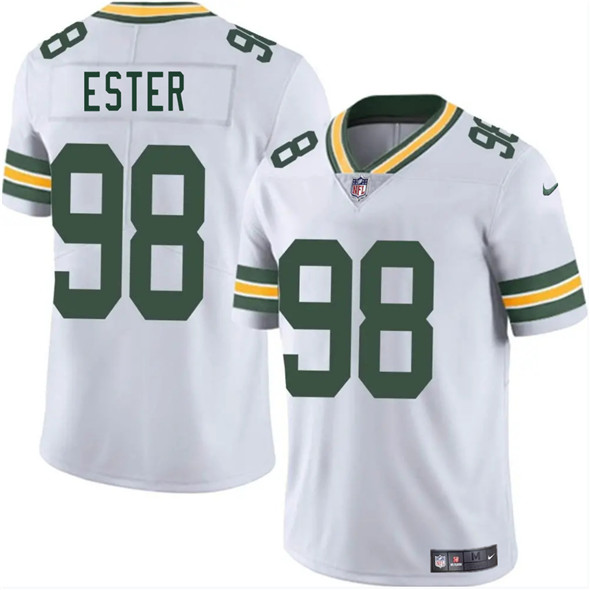 Men's Green Bay Packers 98 James Ester White 2025 Vapor Untouchable Limited Football Stitched Jersey