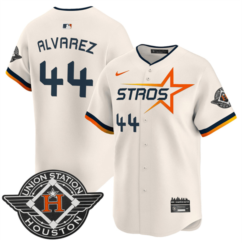 Men's Houston Astros 44 Yordan Alvarez Cream 2025 City Connect Limited Stitched Baseball Jersey