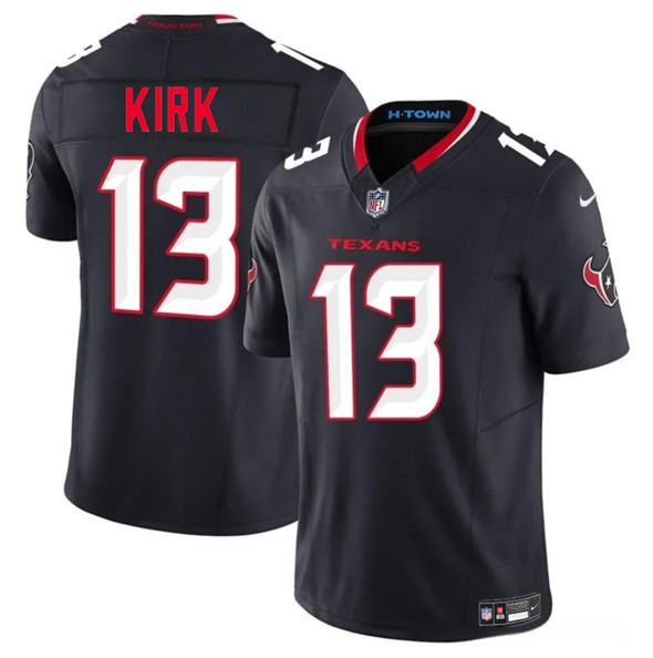 Men's Houston Texans 13 Christian Kirk Navy 2025 F.U.S.E. Vapor Limited Football Stitched Jersey