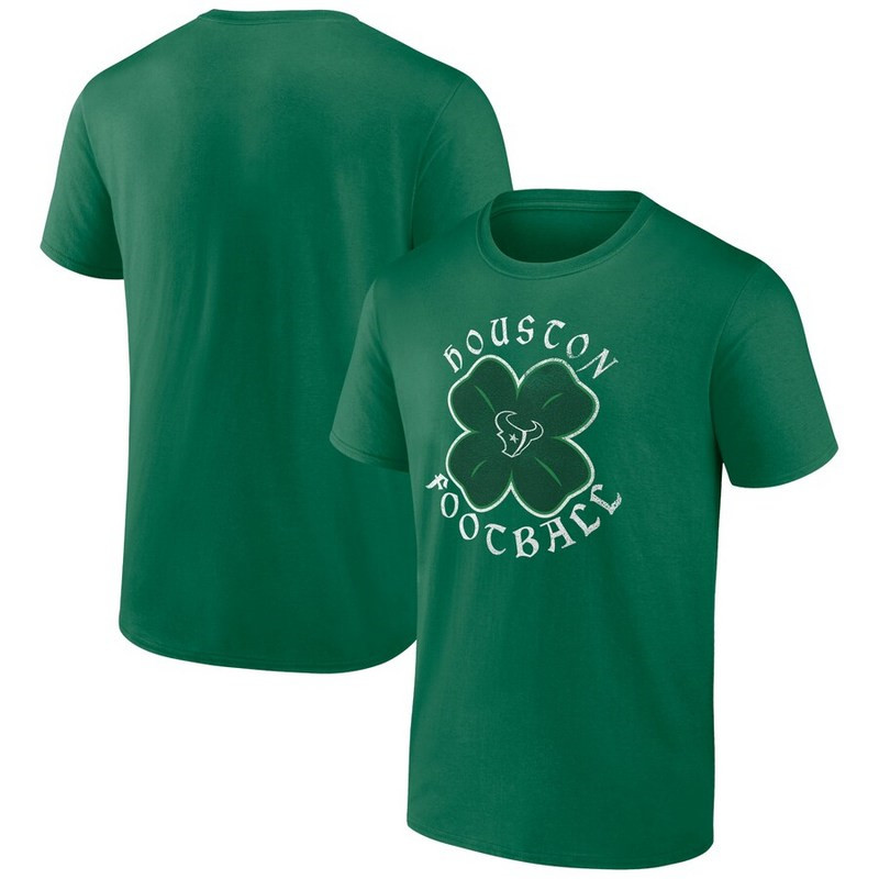 Men's Houston Texans Fanatics Branded Kelly Green St. Patrick's Day Celtic T Shirt