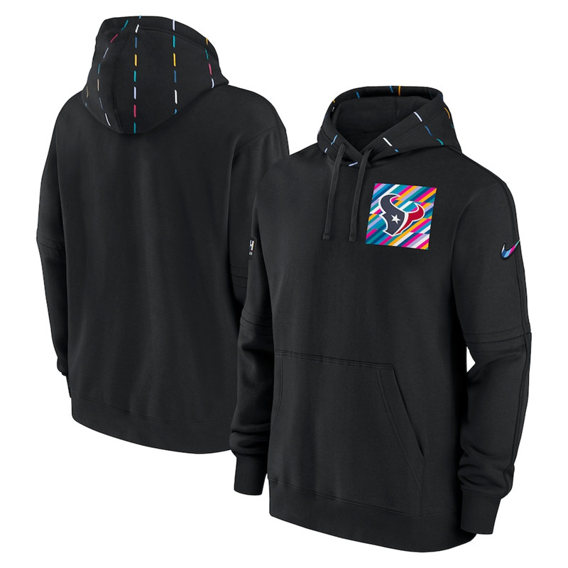 Men's Houston Texans Nike Black 2023 NFL Crucial Catch Club Pullover Hoodie