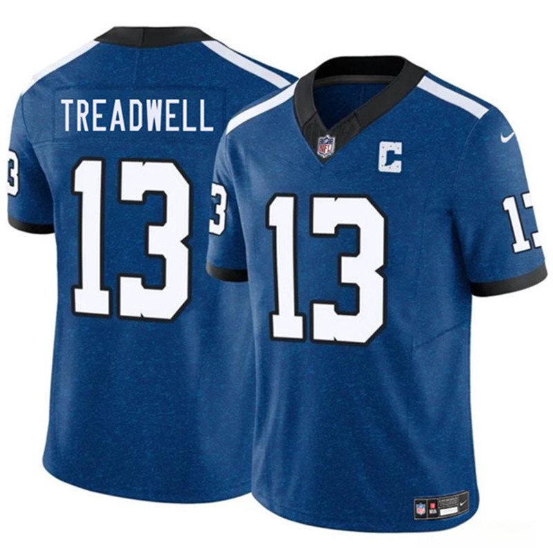 Men's Indianapolis Colts 13 Laquon Treadwell Blue 2025 F.U.S.E. Throwback Vapor Limited Football Stitched Jersey