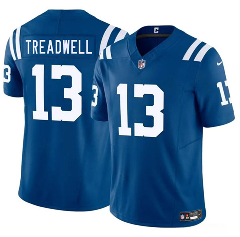 Men's Indianapolis Colts 13 Laquon Treadwell Blue 2025 F.U.S.E. Vapor Limited Football Stitched Jersey