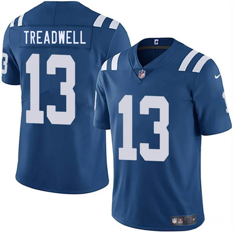Men's Indianapolis Colts 13 Laquon Treadwell Blue 2025 Vapor Limited Football Stitched Jersey