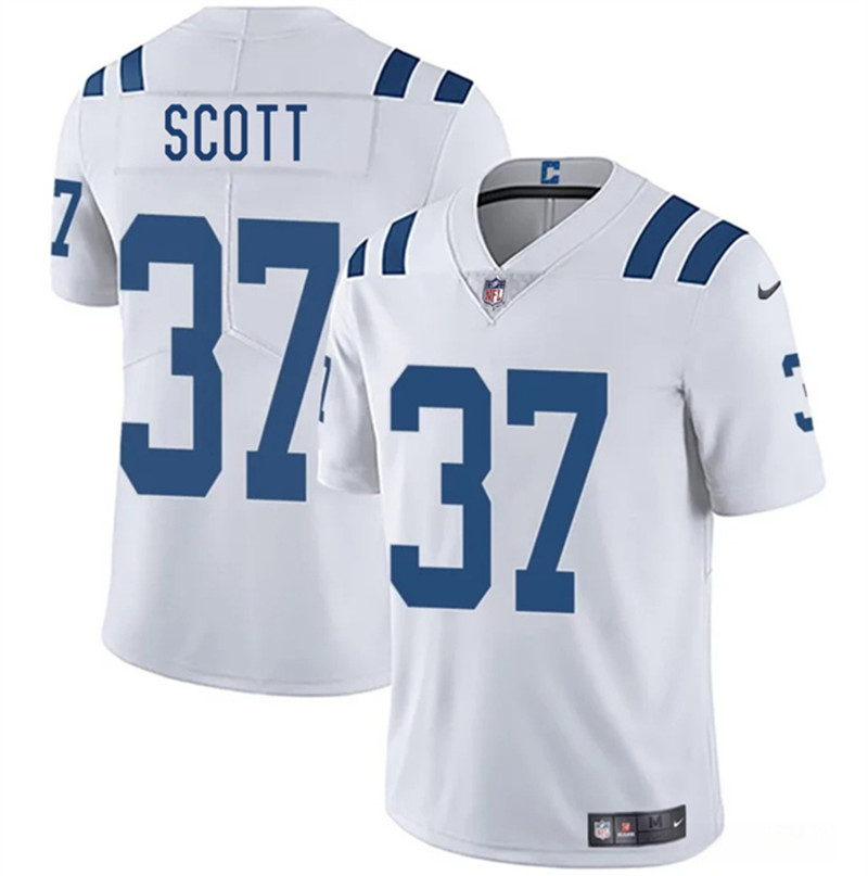 Men's Indianapolis Colts 37 Daniel Scott White 2025 Vapor Limited Football Stitched Jersey