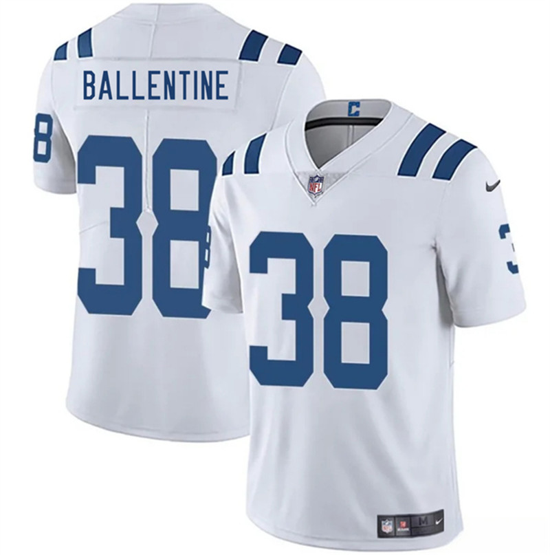 Men's Indianapolis Colts 38 Corey Ballentine White 2025 Vapor Limited Football Stitched Jersey