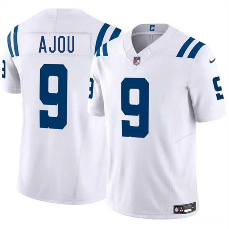 Men's Indianapolis Colts 9 Ajou Ajou White 2025 F.U.S.E. Vapor Limited Football Stitched Jersey