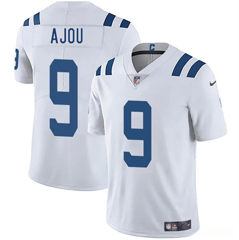 Men's Indianapolis Colts 9 Ajou Ajou White 2025 Vapor Limited Football Stitched Jersey