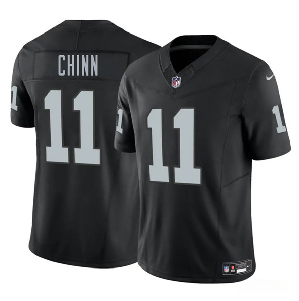 Men's Las Vegas Raiders 11 Jeremy Chinn Black 2025 F.U.S.E. Vapor Football Stitched Jersey