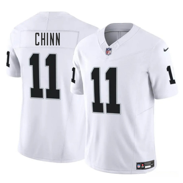 Men's Las Vegas Raiders 11 Jeremy Chinn White 2025 F.U.S.E. Vapor Football Stitched Jersey