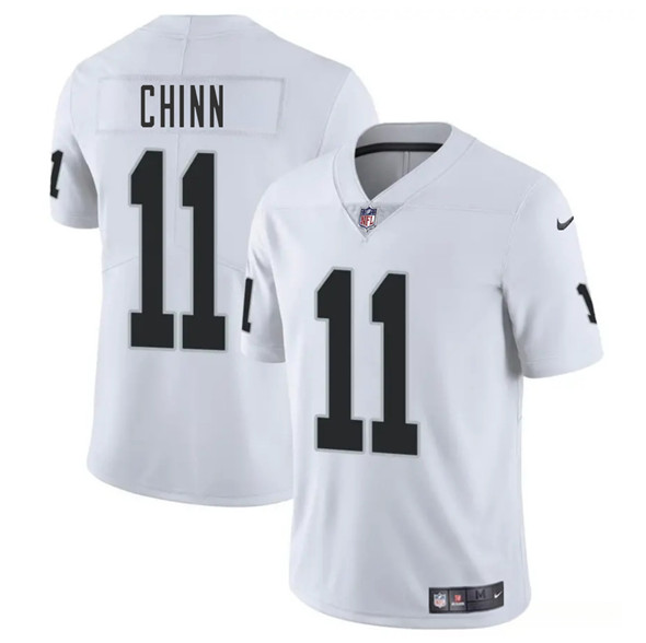 Men's Las Vegas Raiders 11 Jeremy Chinn White 2025 Vapor Football Stitched Jersey