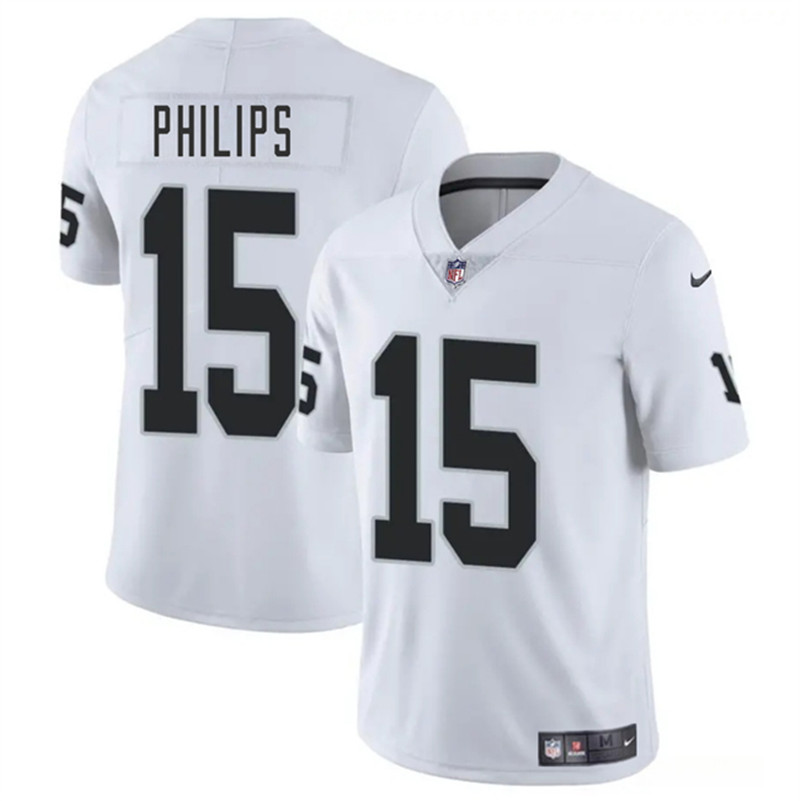 Men's Las Vegas Raiders 15 Kyle Philips White 2025 Vapor Football Stitched Jersey