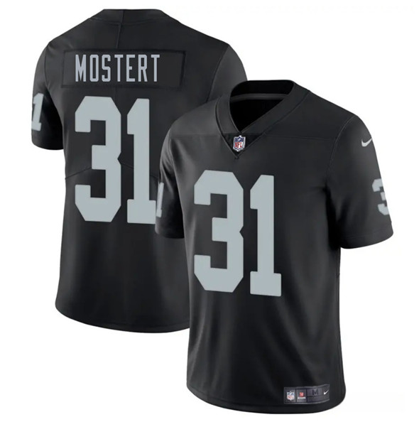 Men's Las Vegas Raiders 31 Raheem Mostert Black 2025 Vapor Football Stitched Jersey