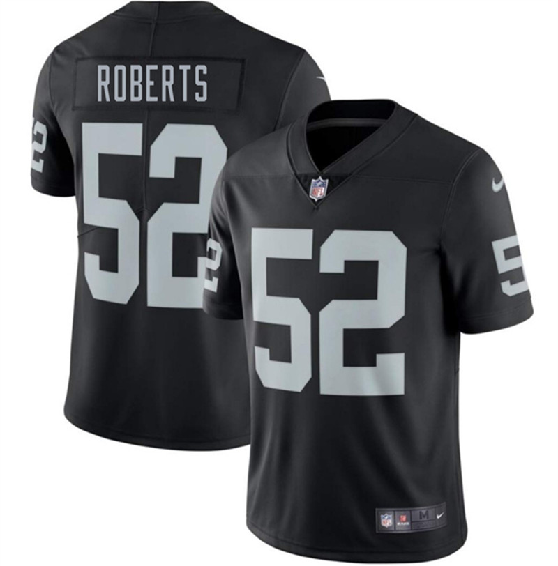 Men's Las Vegas Raiders 52 Elandon Roberts Black 2025 Vapor Football Stitched Jersey