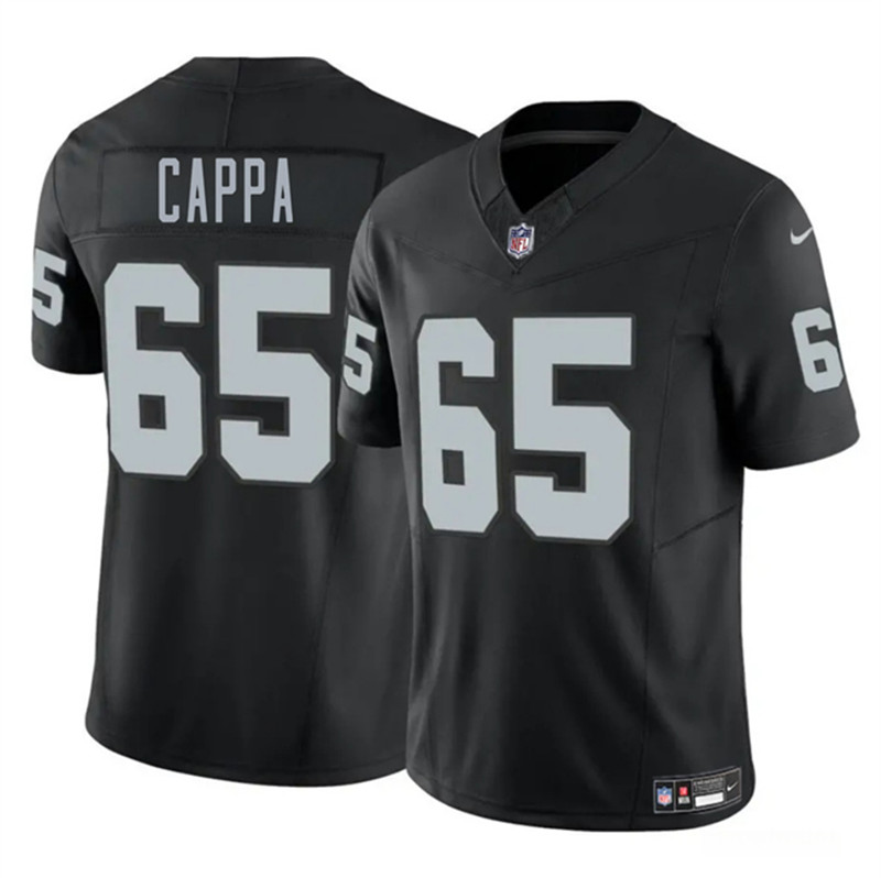 Men's Las Vegas Raiders 65 Alex Cappa Black 2025 F.U.S.E. Vapor Football Stitched Jersey