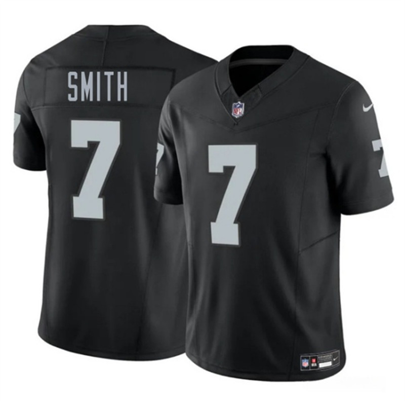 Men's Las Vegas Raiders 7 Geno Smith Black 2025 F.U.S.E. Vapor Football Stitched Jersey