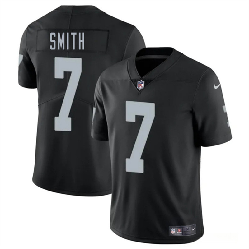 Men's Las Vegas Raiders 7 Geno Smith Black 2025 Vapor Football Stitched Jersey