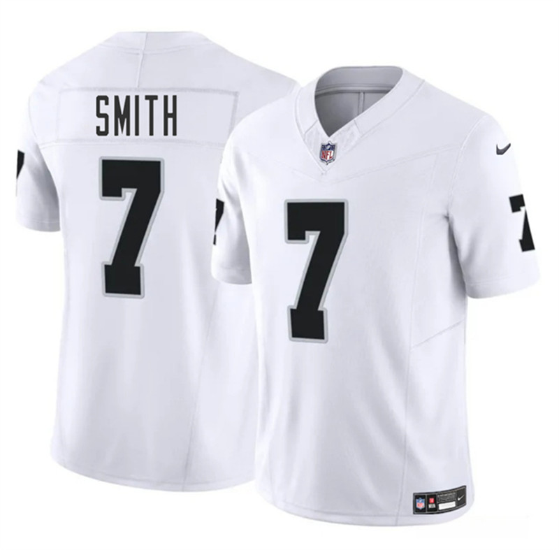 Men's Las Vegas Raiders 7 Geno Smith White 2025 F.U.S.E. Vapor Football Stitched Jersey