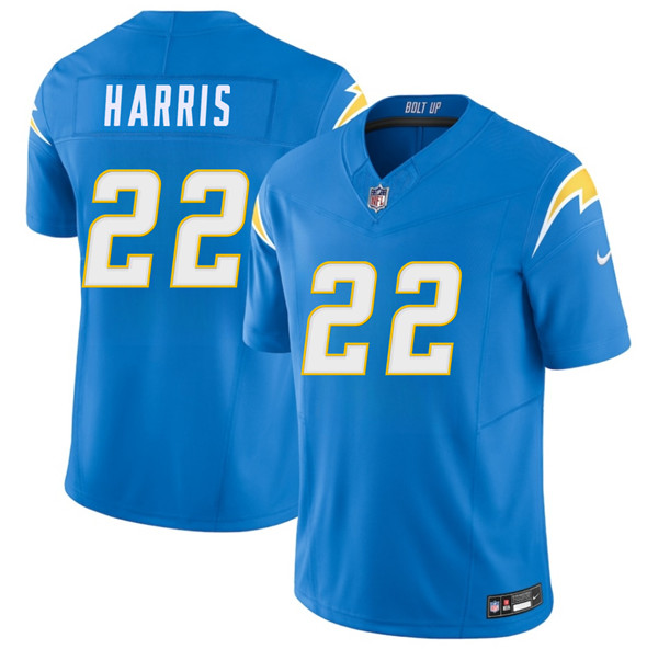 Men's Los Angeles Chargers 22 Najee Harris Blue 2025 F.U.S.E. Vapor Limited Football Stitched Jersey