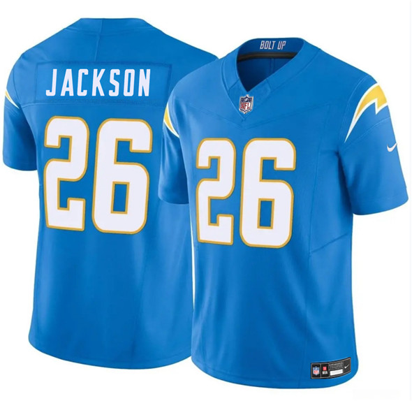 Men's Los Angeles Chargers 26 Donte Jackson Blue 2025 F.U.S.E. Vapor Limited Football Stitched Jersey