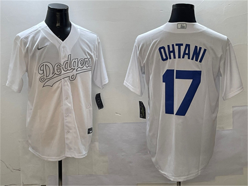 Men's Los Angeles Dodgers 17 Shohei Ohtani White Fashion Cool Base Stitched Baseball Jersey