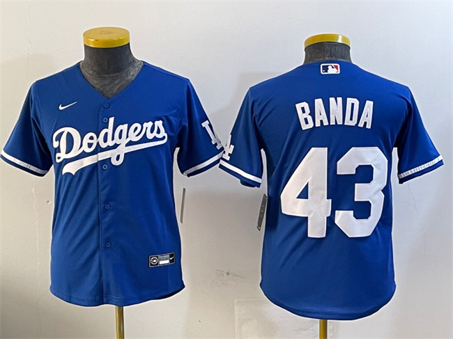 Men's Los Angeles Dodgers 43 Anthony Banda Royal Alternate Limited Stitched Baseball Jersey